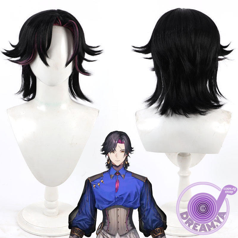 Cosplay Anime Black - Peluca de cosplay Vezalius Bandage vtuber,