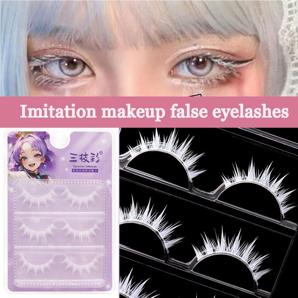 Anime Cosplay Lashes - Pestañas Postizas Blancas para Cosplay, Personajes