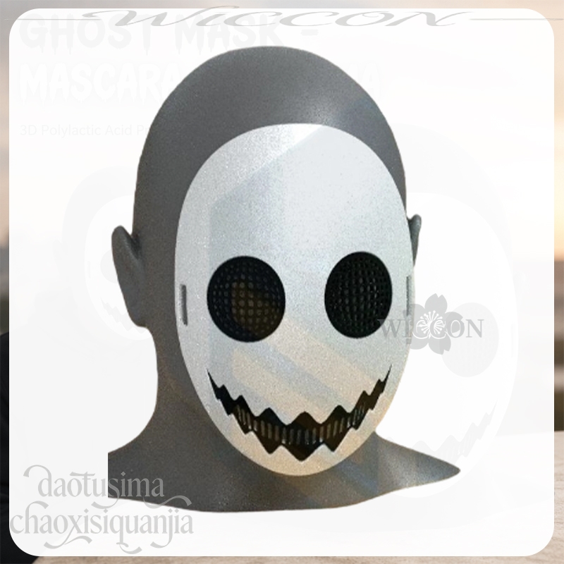 Anime Cosplay Events 2026 - Máscara 3D de Fantasma de Terror