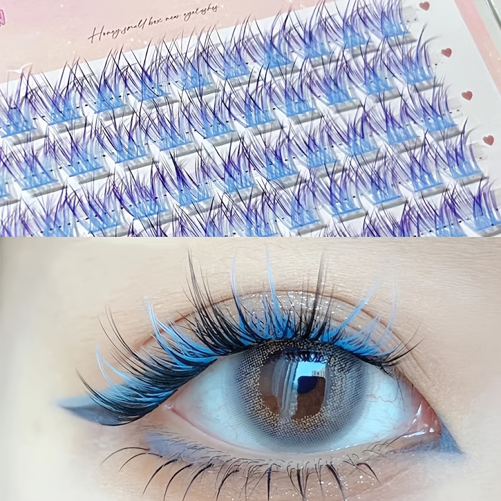 Anime Cosplay Lashes - Pestañas Mixiaohe Coloridas, 60 Grupos, Fácil