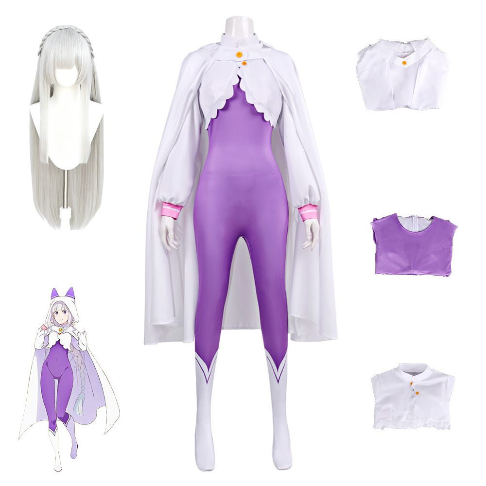 Anime Cosplay Re Zero - Disfraz de Cosplay de Emilia Temporada