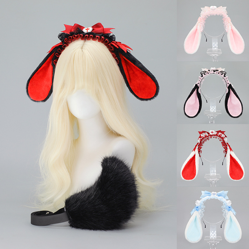 Anime Cosplay Girl Photo - Diadema con Orejas de conejo Lolita
