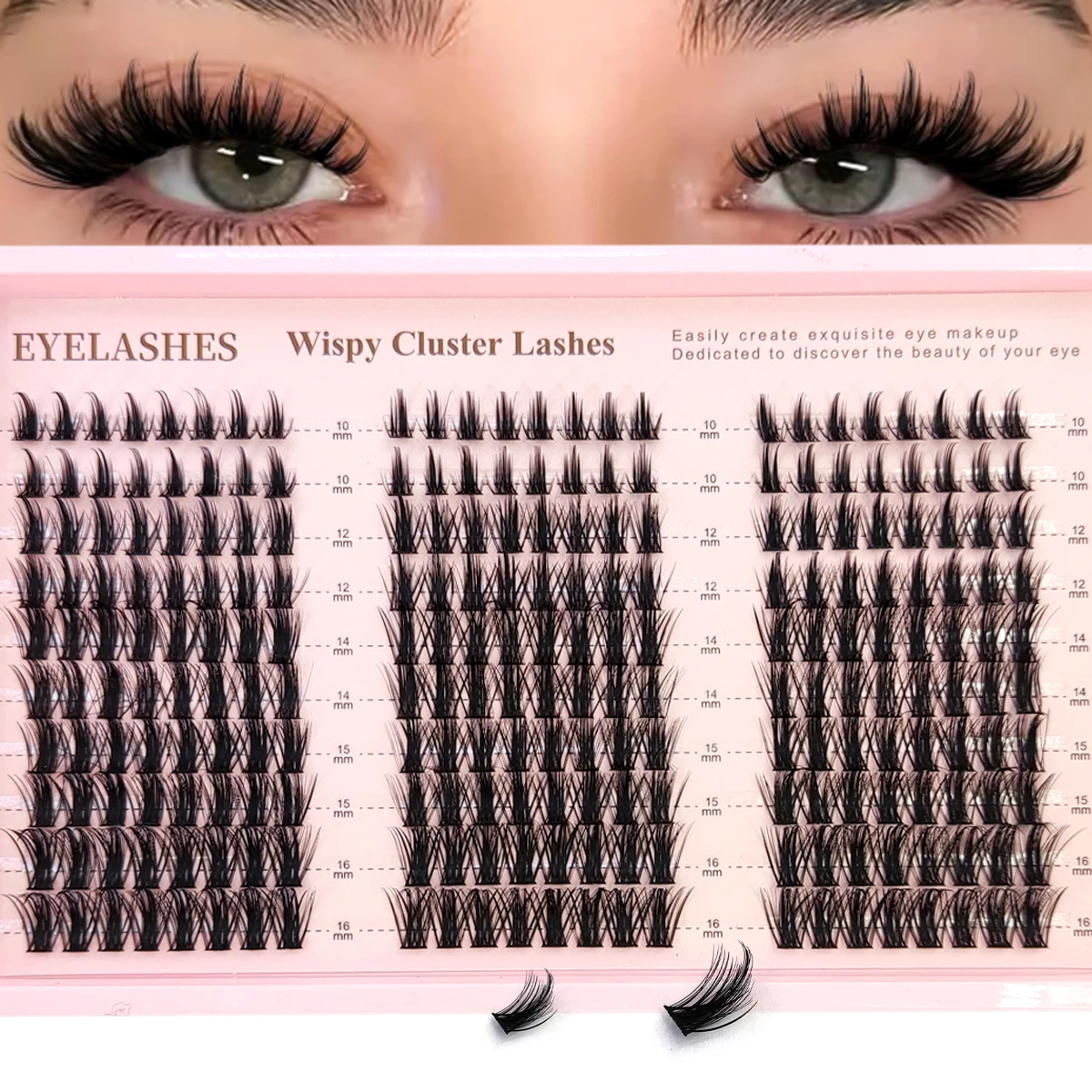 Anime Cosplay Lashes - AMSDCN Manga Lash Clusters, Pestañas Postizas