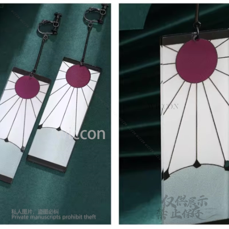 Pendientes acrílicos Clips par - Anime Cosplay Demon Slayer reseña y precio