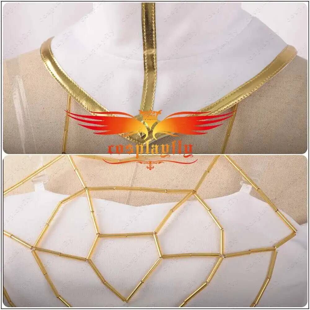 Vestido blanco de Cosplay de O - Anime Cosplay Albedo reseña y precio