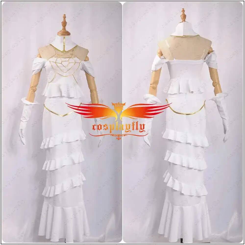 Vestido blanco de Cosplay de O - Anime Cosplay Albedo reseña y precio