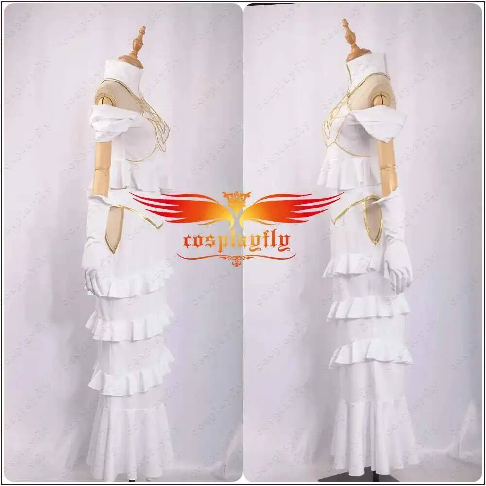 Vestido blanco de Cosplay de O - Anime Cosplay Albedo reseña y precio