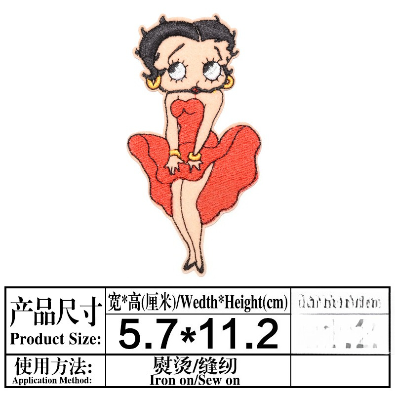 Parche de Betty Boop con estam - Anime Cosplay Mujer reseña y precio