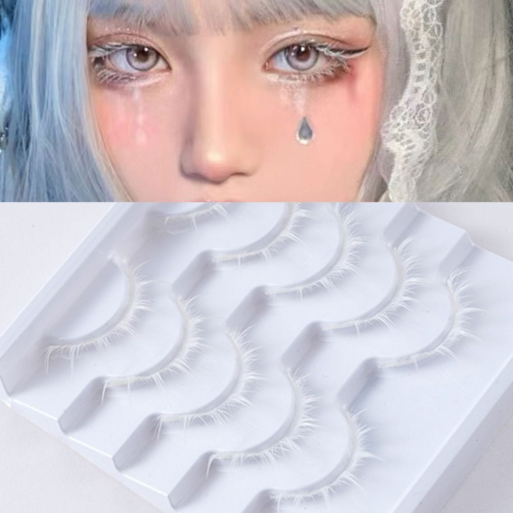 Pestañas de Anime blancas y bl - Anime Cosplay Lashes reseña y precio