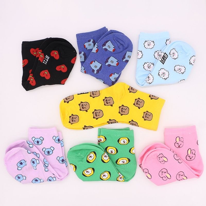 Calcetines Kawaii BT21 de dibu - Cosplay Korean Anime reseña y precio