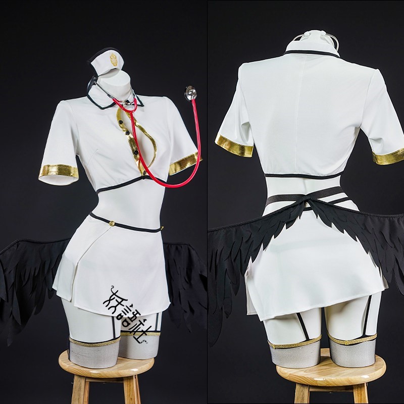 Disfraz de cosplay de enfermer - Anime Cosplay Albedo reseña y precio