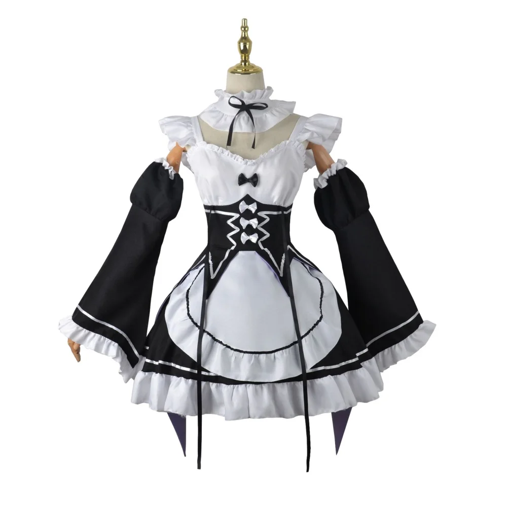 Disfraz de Anime Ram Rem Maid  - Anime Cosplay Re Zero reseña y precio