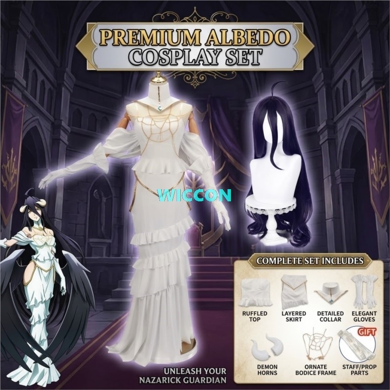 EN STOCK Disfraz de Albedo con - Anime Cosplay Albedo reseña y precio