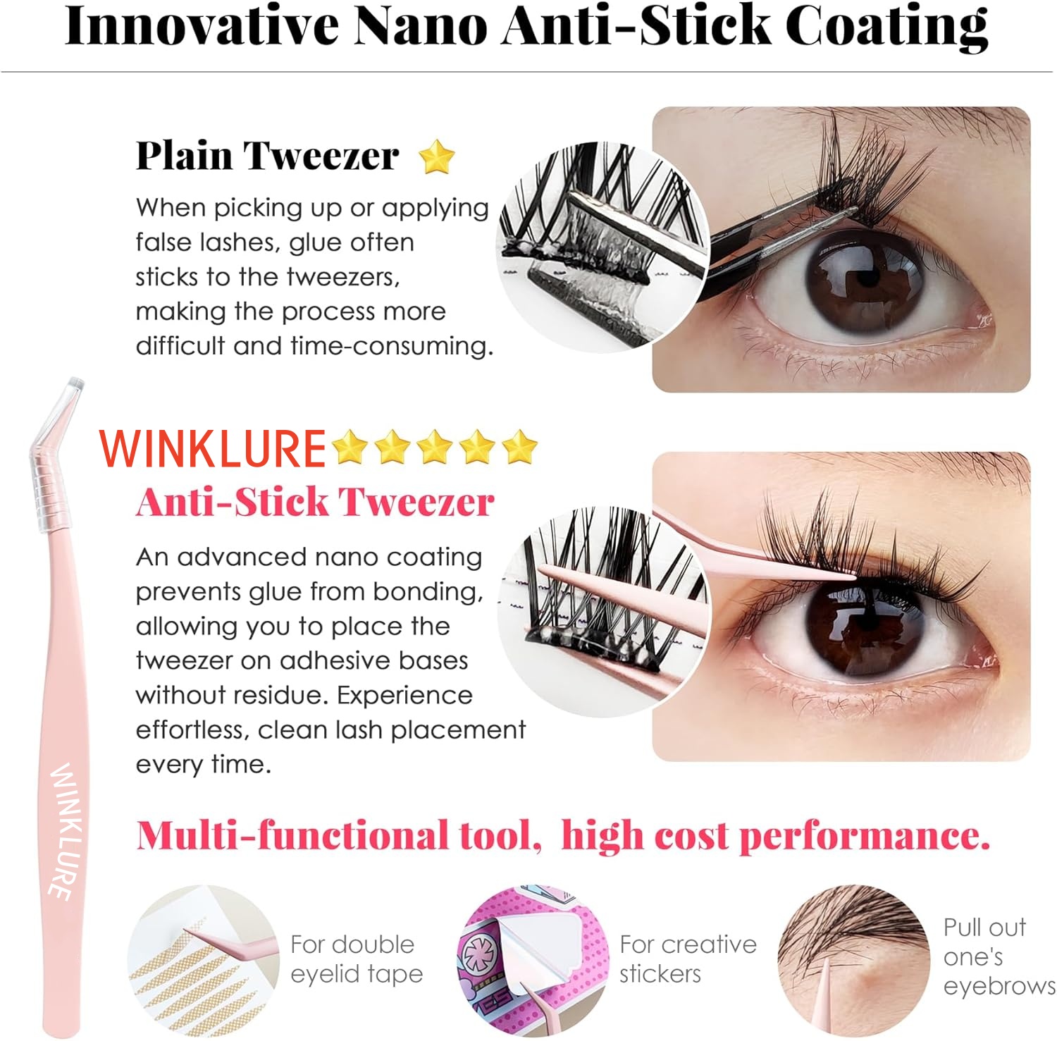 WINKLURE - Pestañas Postizas A - Anime Cosplay Lashes reseña y precio